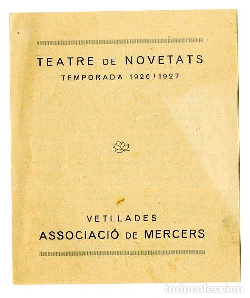 Cat&aacute;logos de M&uacute;sica: Programa de M&uacute;sica / Associaci&oacute; de Mercers 1926 - Teatre de Novetats
