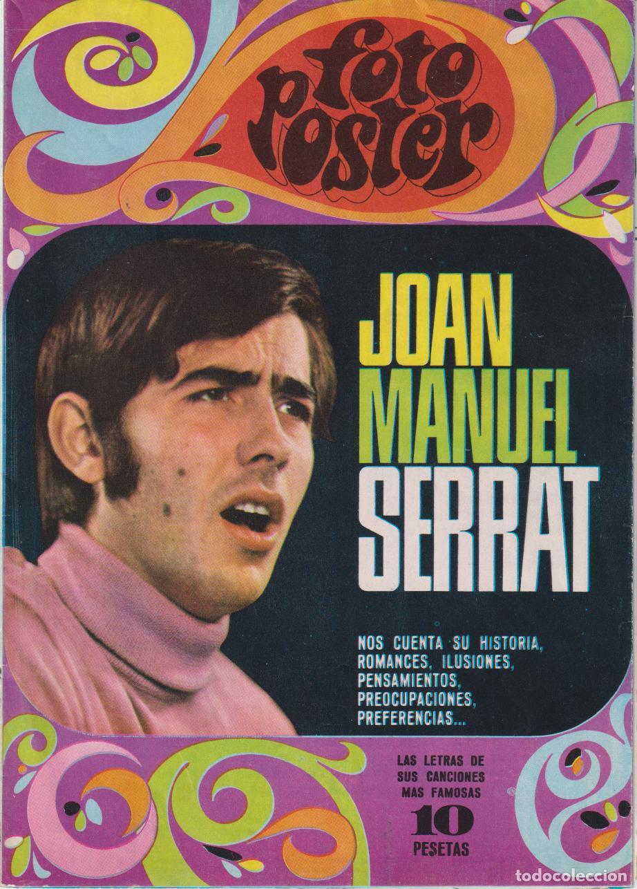 Cat&aacute;logos de M&uacute;sica: JOAN MANUEL SERRAT - FOTO POSTER - LAS LESTRAS DE SUS CANCIONES M&Aacute;S FAMOSAS
