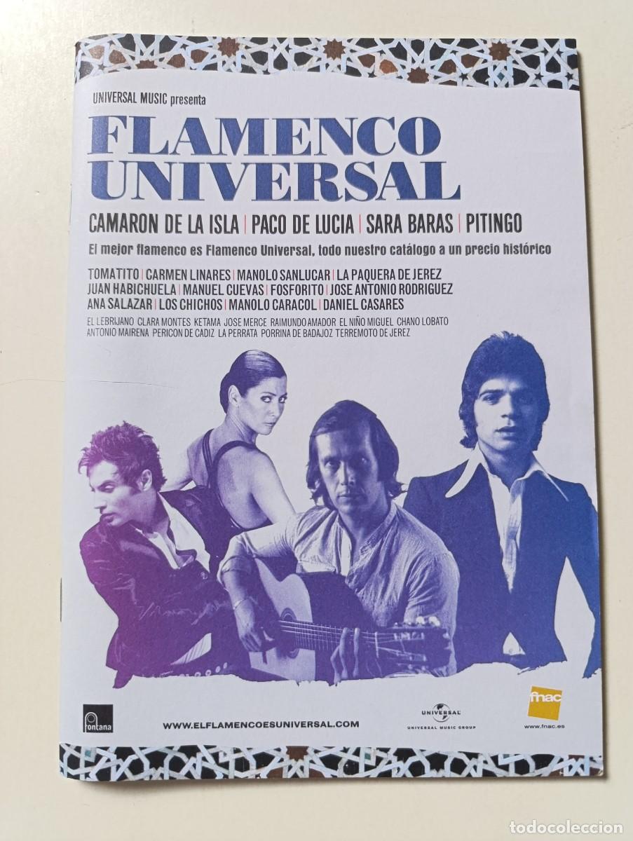 Cat&aacute;logos de M&uacute;sica: Libro Cat&aacute;logo FLAMENCO UNIVERSAL Music Camar&oacute;n de la Isla Paco de Luc&iacute;a Los Chichos Pitingo Lebrija