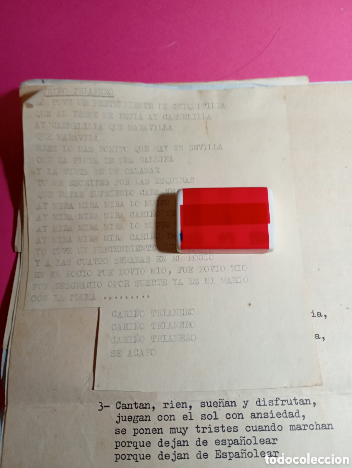 Cat&aacute;logos de M&uacute;sica: ANTIGUO LOTE CANCIONERO 60&acute;s. unas impresas, otras mecanografiadas y otras manuscritas - ver detalle