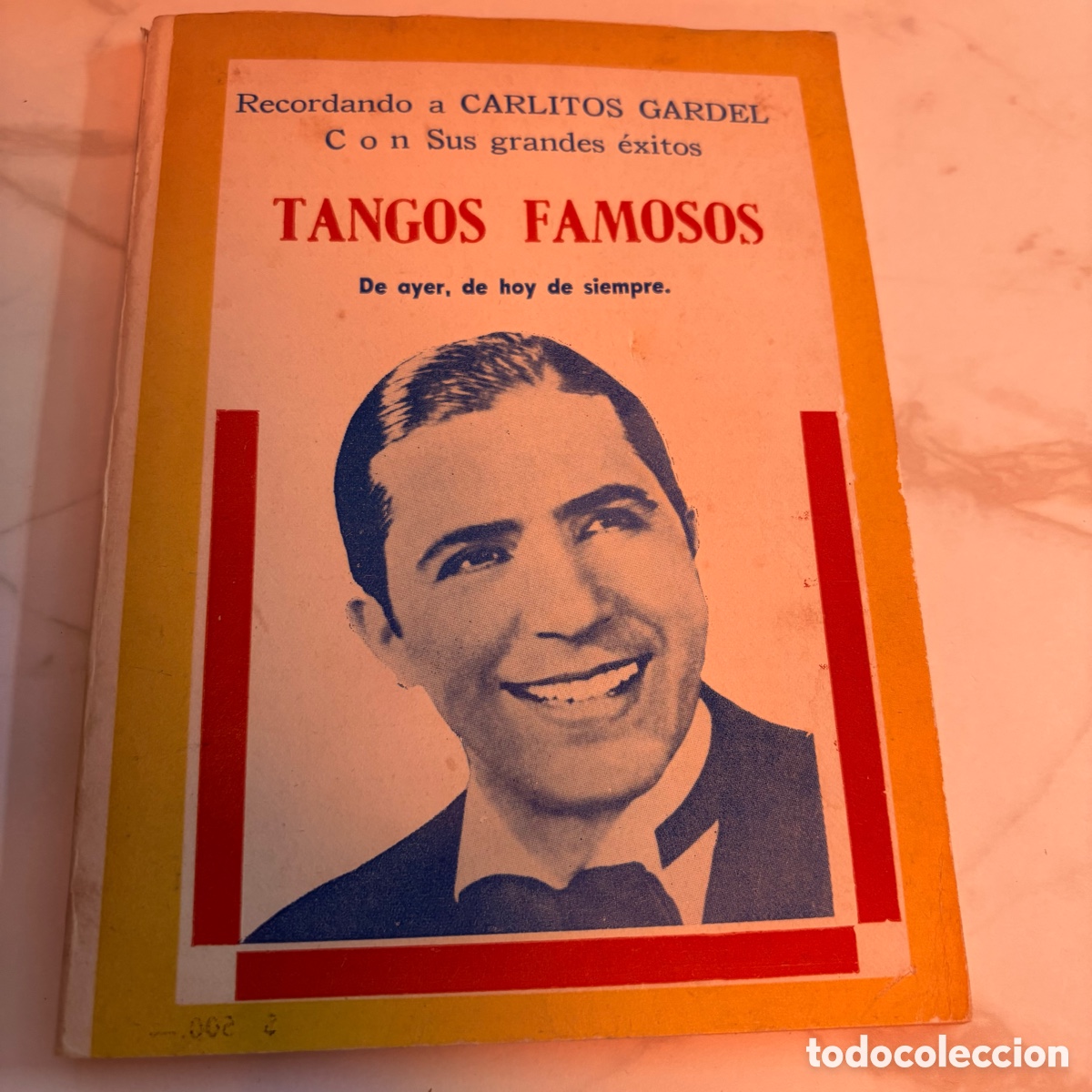 Cat&aacute;logos de M&uacute;sica: Libro cancionero recordando a carlitos gardiel tangos famosos de 1977