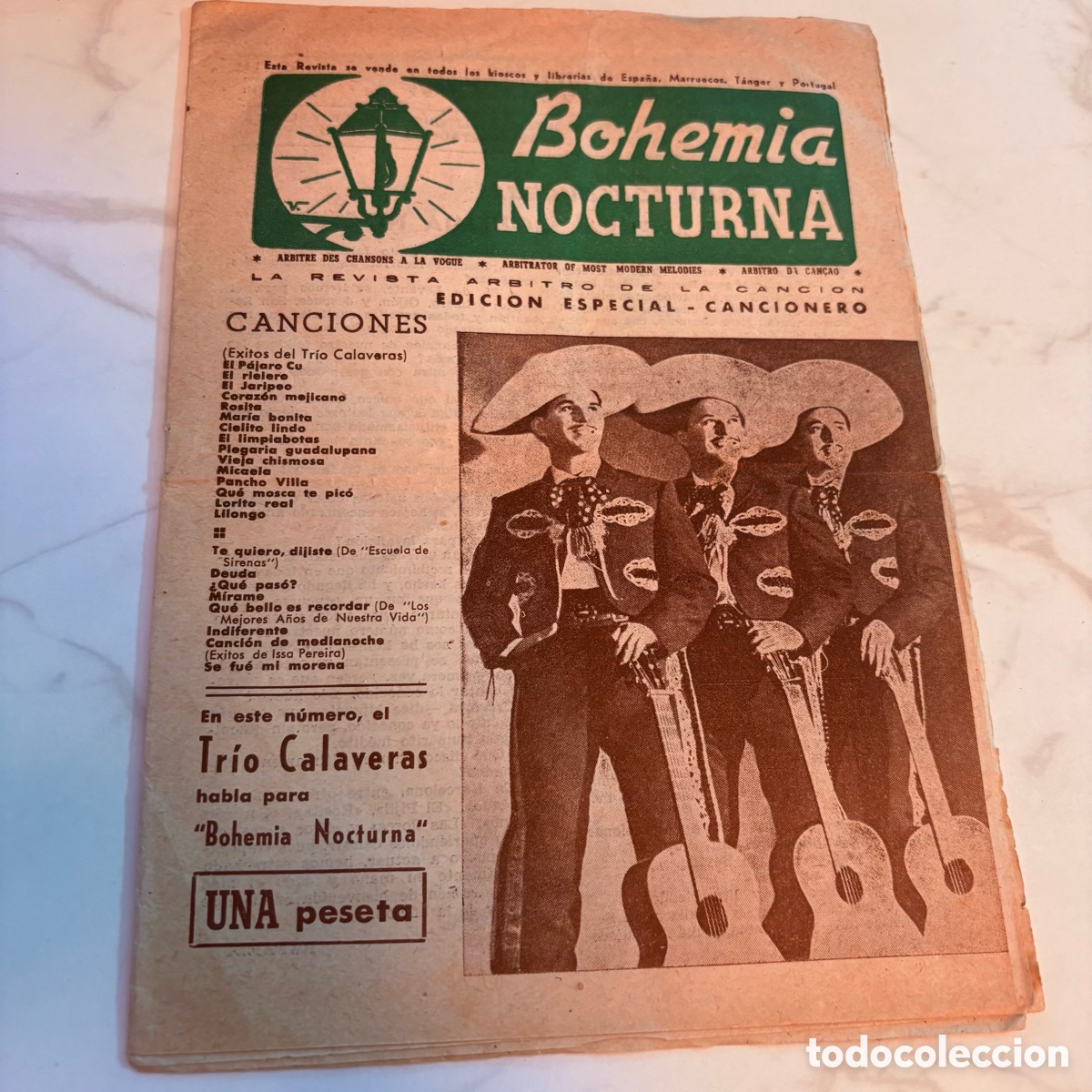 Cat&aacute;logos de M&uacute;sica: Bohemia nocturna cancionero trio calaveras