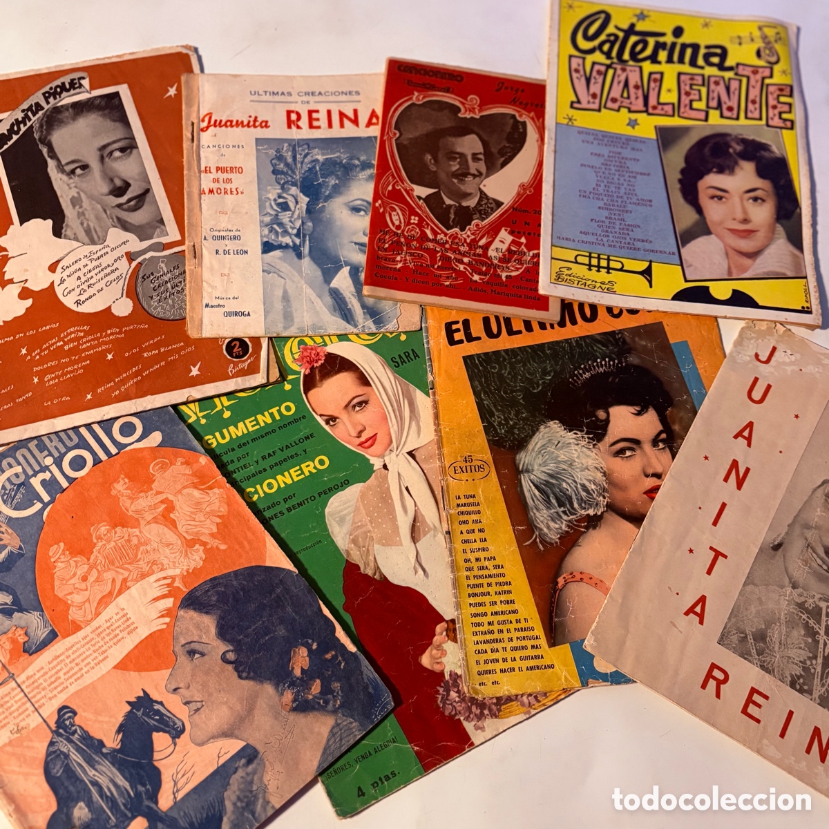 Cat&aacute;logos de M&uacute;sica: antigua coleccion cancionero sara montiel carmen sevilla estrellita castro lilian celis etc..
