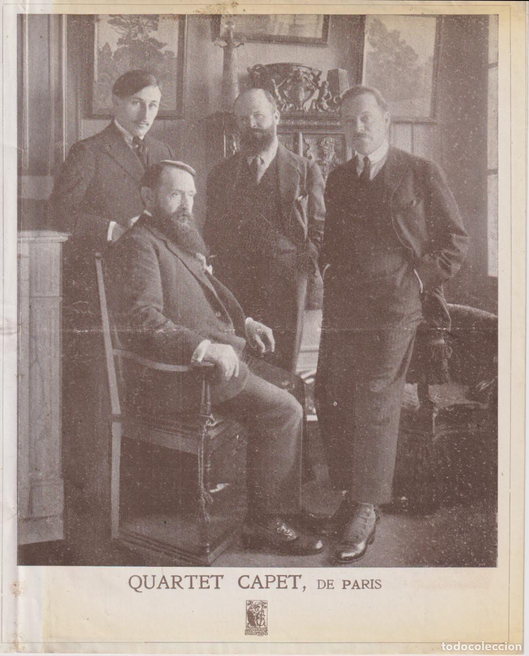 Cat&aacute;logos de m&uacute;sica: D&Iacute;PTIC PRESENTACI&Oacute; DEL QUARTET CAPET DE PARIS &ndash; (22,5X18) - Foto 1