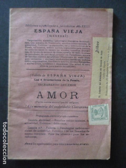Cat&aacute;logos de M&uacute;sica: ESPA&Ntilde;A VIEJA AMOR CANCIONERO 1914 TIP. HIJAS DE J. COLOMAR MALLORCA