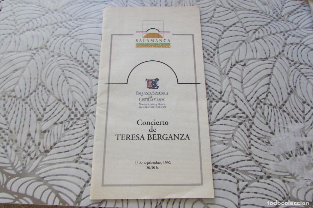 Cat&aacute;logos de M&uacute;sica: CONCIERTO DE TERESA BERGANZA ORQUESTA SINFONICA DE CASTILLA Y LEON MAX BRAGADO 1992