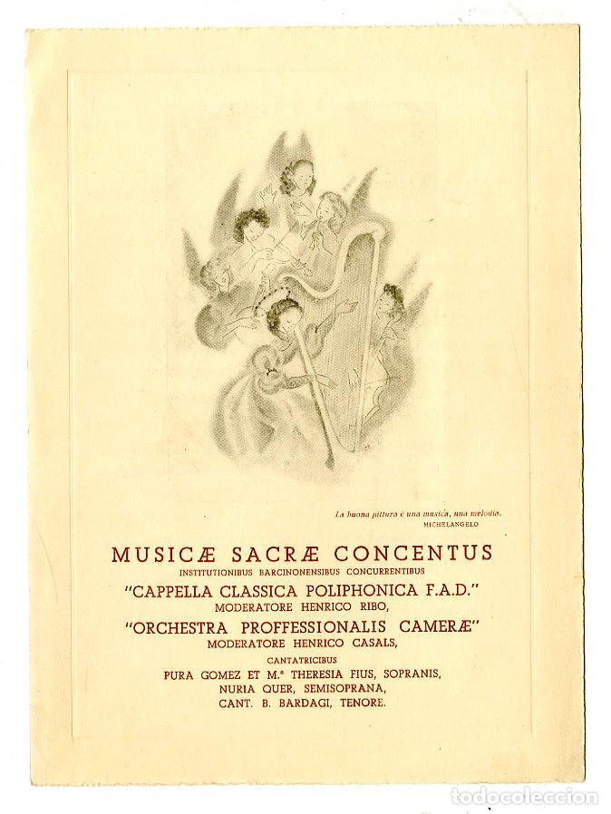 Cataloghi di Musica: Programa de M&uacute;sica / Musica Sacrae / Henrico Ribo - Barcelona