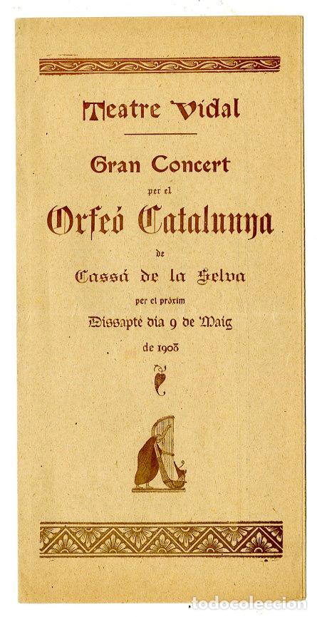 Cataloghi di Musica: Programa de M&uacute;sica / J S Marraco, Schumman 1903 - Teatre Vidal