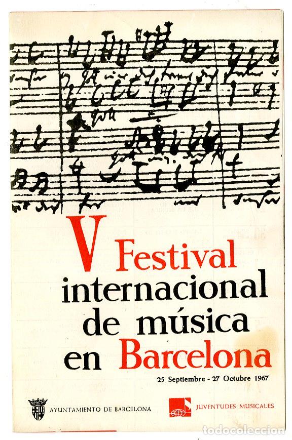 Cataloghi di Musica: Programa de M&uacute;sica / V Festival Internacional de M&uacute;sica BCN 1967 - Palau de la M&uacute;sica Catalana