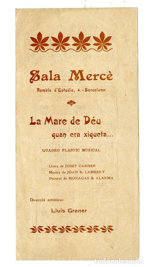 Cataloghi di Musica: Programa de M&uacute;sica / Josep Carner, Llu&iacute;s Graner / Sala Merc&egrave; - Sala Merc&egrave;