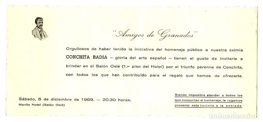 Cataloghi di Musica: Programa de M&uacute;sica / Homenaje Conchita Badia 1969 - Amigos de Granados