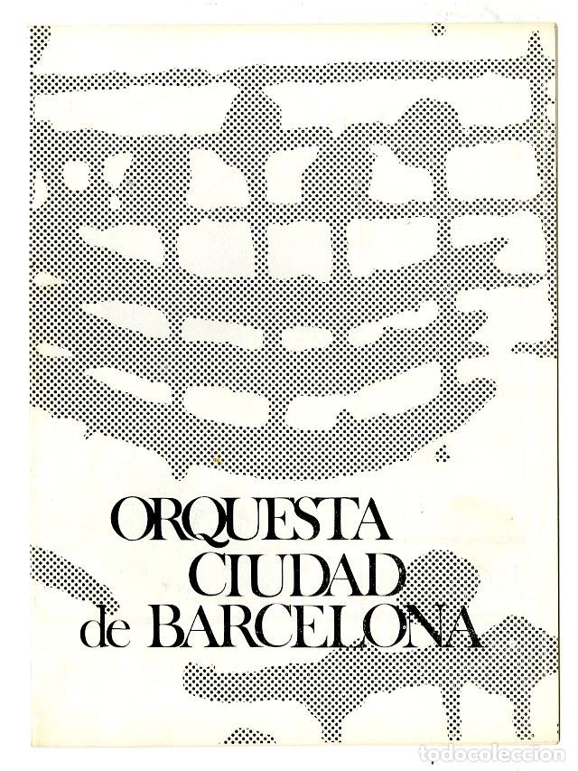Cat&aacute;logos de M&uacute;sica: Programa de M&uacute;sica / Orquesta Ciudad de Barcelona 1967 - Palau de la M&uacute;sica Catalana