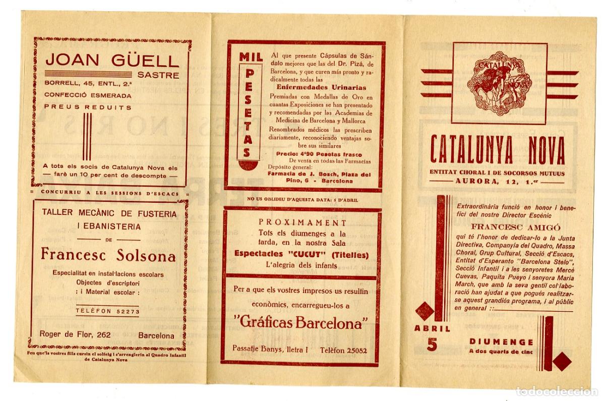 Cat&aacute;logos de M&uacute;sica: Programa de M&uacute;sica / Francesc Amig&oacute;, &Aacute;ngel Guimer&aacute; - Catalunya Nova