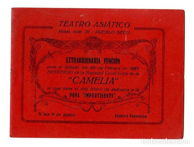 Cat&aacute;logos de M&uacute;sica: Programa de M&uacute;sica / &Aacute;ngel Guimar&agrave; / Terra Baixa 1925 - Teatro Asi&aacute;tico