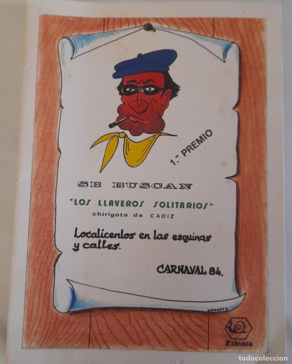 Cat&aacute;logos de M&uacute;sica: LIBRETO DEL CARNAVAL DE C&Aacute;DIZ DE LA CHIRIGOTA LOS LLAVEROS SOLITARIOS, DE 1984