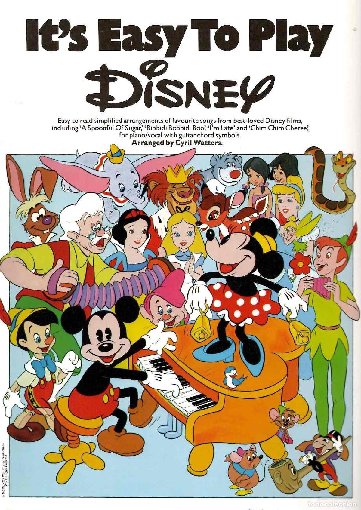 Cat&aacute;logos de M&uacute;sica: IT'S EASY TO PLAY DISNEY SIMPLIFIED ARRANGEMENTS OF FAVOURITE SONGS FROM BEST-LOVED DISNEY FILMS
