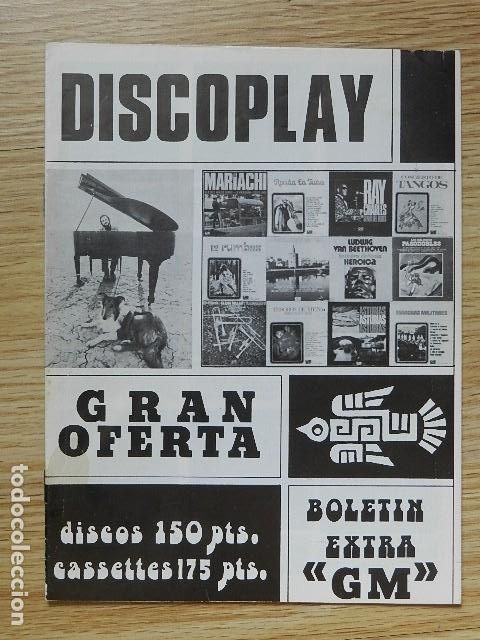 Cat&aacute;logos de M&uacute;sica: DISCOPLAY Gran oferta Bolet&iacute;n extra GM