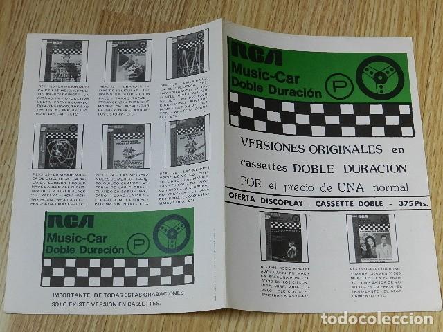 Cat&aacute;logos de M&uacute;sica: DISCOPLAY RCA Music-car doble duraci&oacute;n Versiones originales cat&aacute;logo cassettes a&ntilde;o 1977