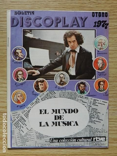 Cat&aacute;logos de M&uacute;sica: DISCOPLAY Oto&ntilde;o 1977 El mundo de la m&uacute;sica Bolet&iacute;n informativo cat&aacute;logo de RTVE 77