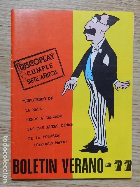 Cat&aacute;logos de M&uacute;sica: DISCOPLAY cumple siete a&ntilde;os Verano 1977 Bolet&iacute;n informativo cat&aacute;logo de RTVE 77