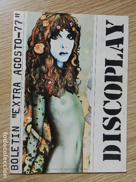 Cat&aacute;logos de M&uacute;sica: DISCOPLAY Agosto 1977 Bolet&iacute;n EXTRA informativo cat&aacute;logo 77
