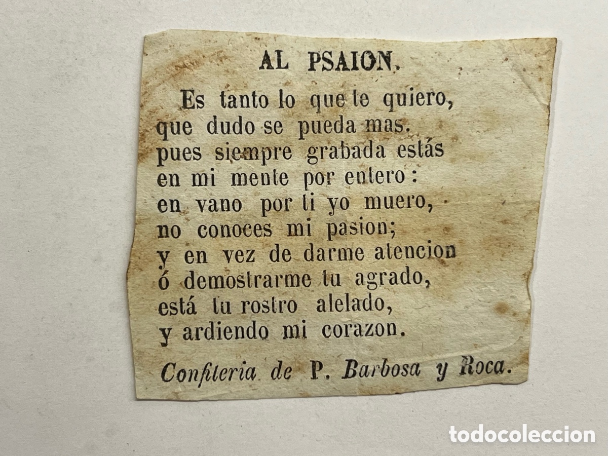 Cat&aacute;logos de m&uacute;sica: EL PSAION . Coplilla Musical. Publicidad Confiter&iacute;a de P. Barbosa y Roca,Valencia (fin Siglo XIX)