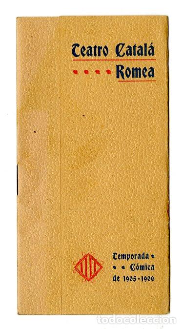 Cat&aacute;logos de m&uacute;sica: Programa de M&uacute;sica / Teatro Catal&agrave; Romea 1905 / 06 Jaume Borr&agrave;s - Teatro Catal&agrave; Romea