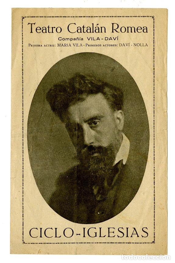 Cat&aacute;logos de m&uacute;sica: Programa de M&uacute;sica / Ciclo Iglesias, Pedro Corominas - Teatro Catal&aacute;n Romea