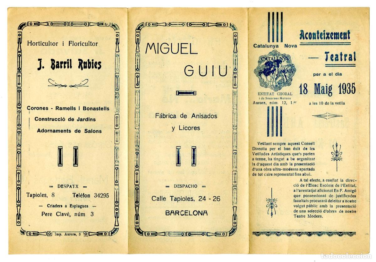 Cat&aacute;logos de m&uacute;sica: Programa de M&uacute;sica / R Riba i Ll Rodellas, Catalunya Nova 1935 - Catalunya Nova