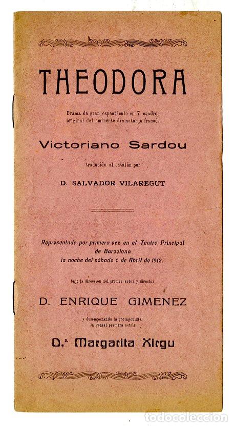 Cat&aacute;logos de m&uacute;sica: Programa de M&uacute;sica / Enrique Gimenez y Margarita Xirgu 1912 - Teatro Principal de Barcelona
