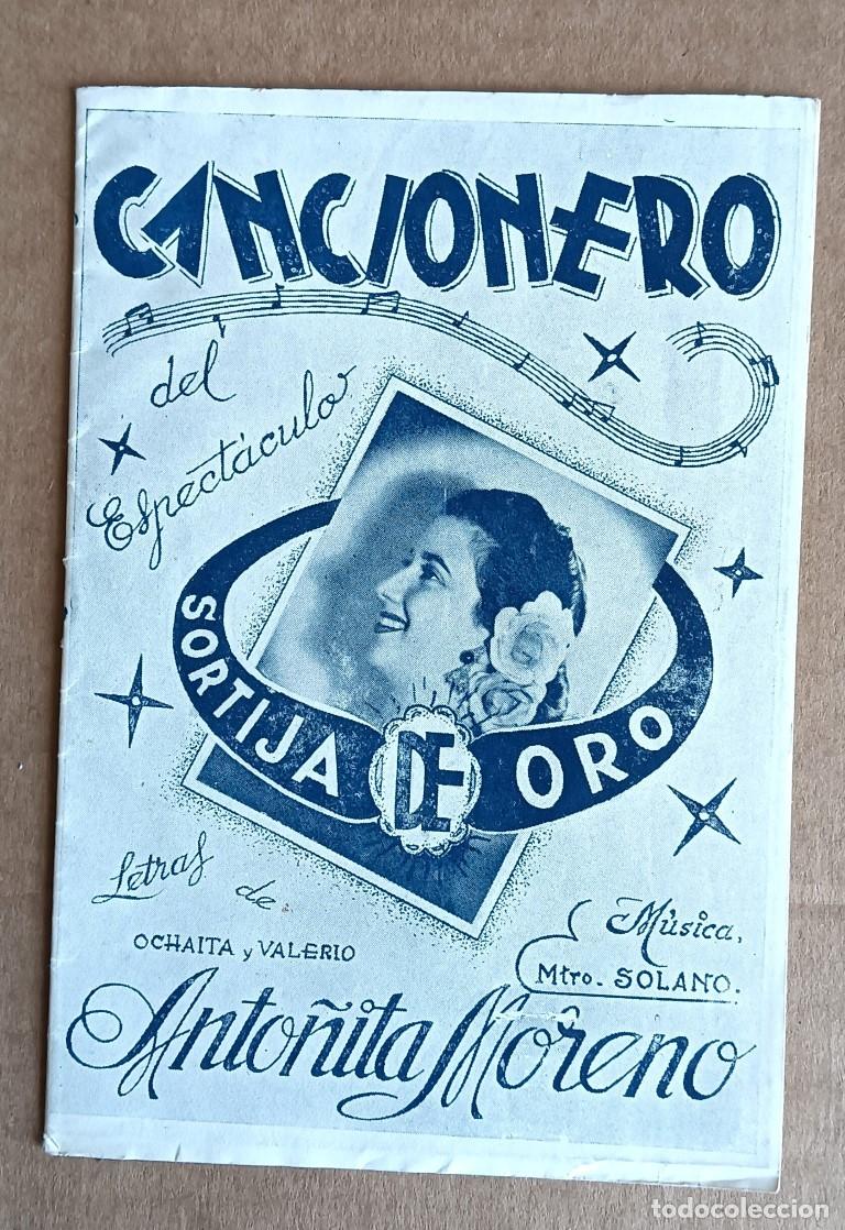 Musikkataloge: Cancionero del espect&aacute;culo sortija de oro Anto&ntilde;ita Moreno