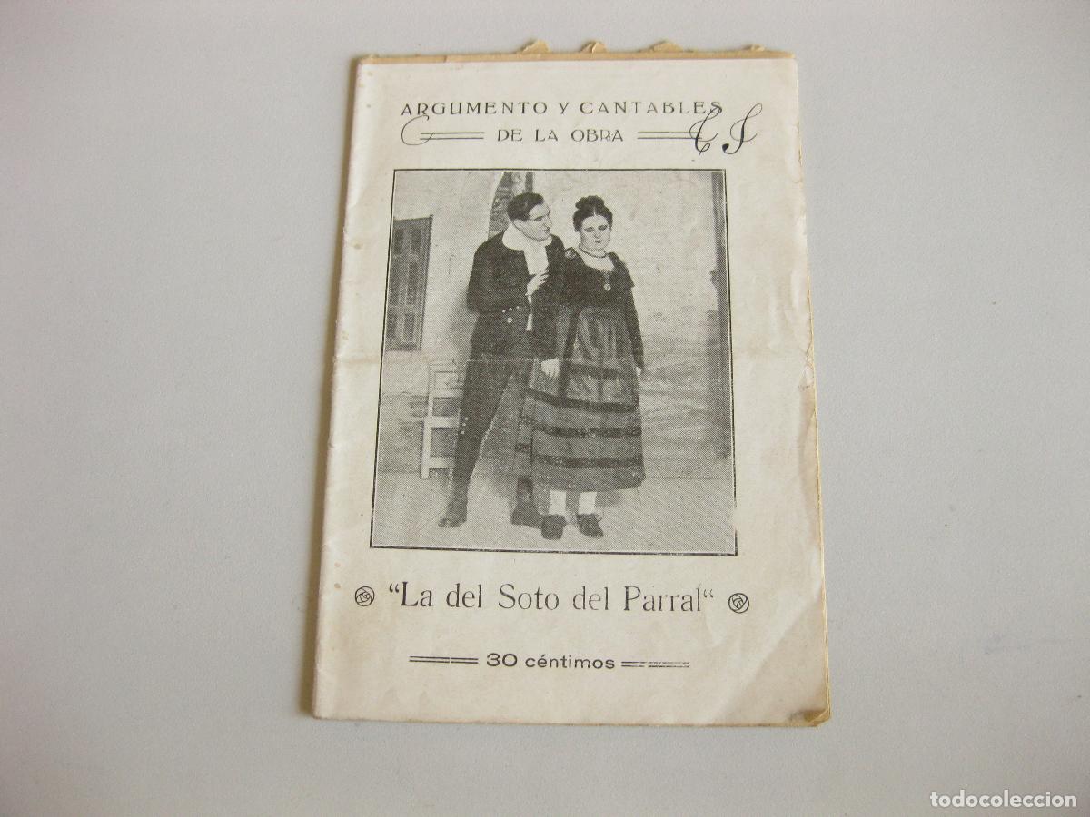 Cat&aacute;logos de m&uacute;sica: ARGUMENTO Y CANTABLES DE LA OBRA LA DEL SOTO DEL PARRAL