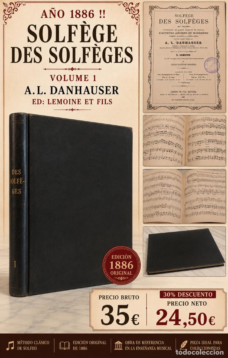 Cat&aacute;logos de m&uacute;sica: A&Ntilde;O 1886 !! | SOLF&Egrave;GE DES SOLF&Egrave;GES | VOL. 1 | A.L. DANHAUSER | LEMOINE ET FILS