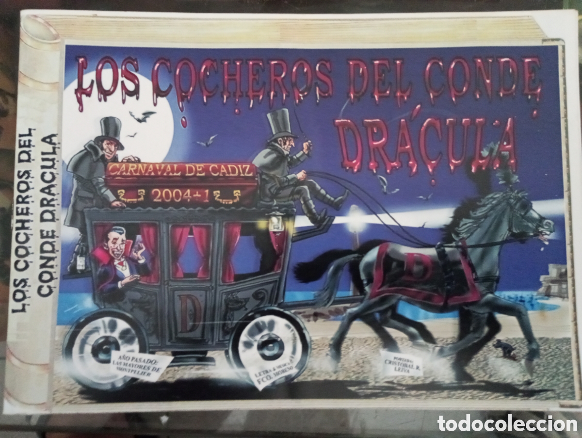 Cat&aacute;logos de m&uacute;sica: Carnaval de C&aacute;diz libreto los cocheros del conde Dr&aacute;cula 2004