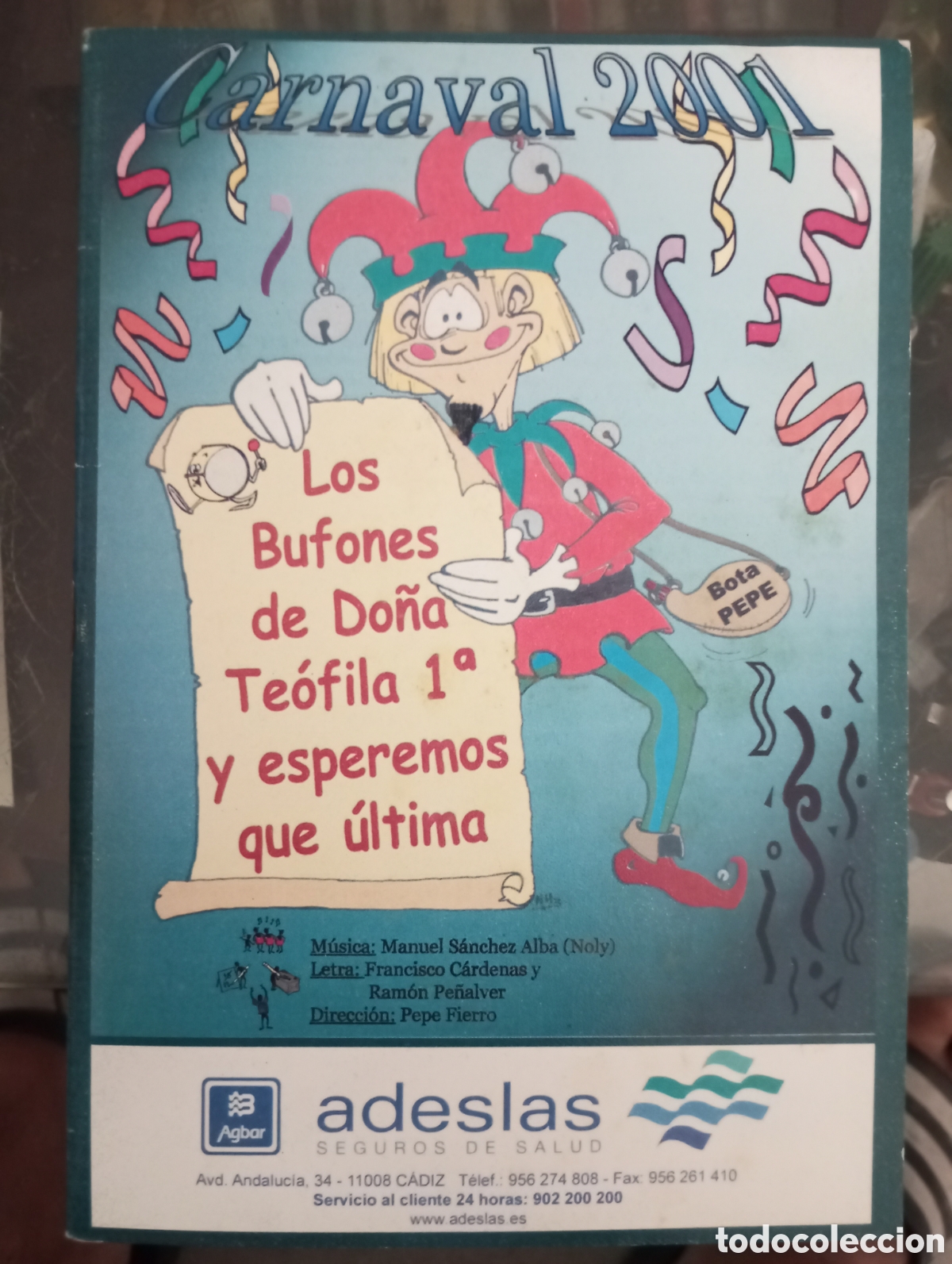 Cat&aacute;logos de m&uacute;sica: Carnaval de C&aacute;diz libreto chirigota los bufones de do&ntilde;a teofila 2 y esperamos la &uacute;ltima 2001