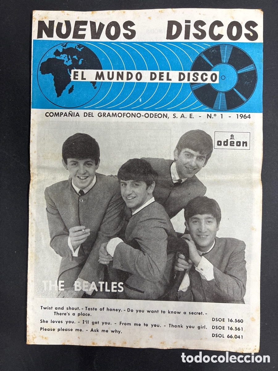 Cat&aacute;logos de m&uacute;sica: CATALOGO DISCOS ODEON N&ordm; 1 1964 THE BEATLES EL MUNDO DEL DISCO