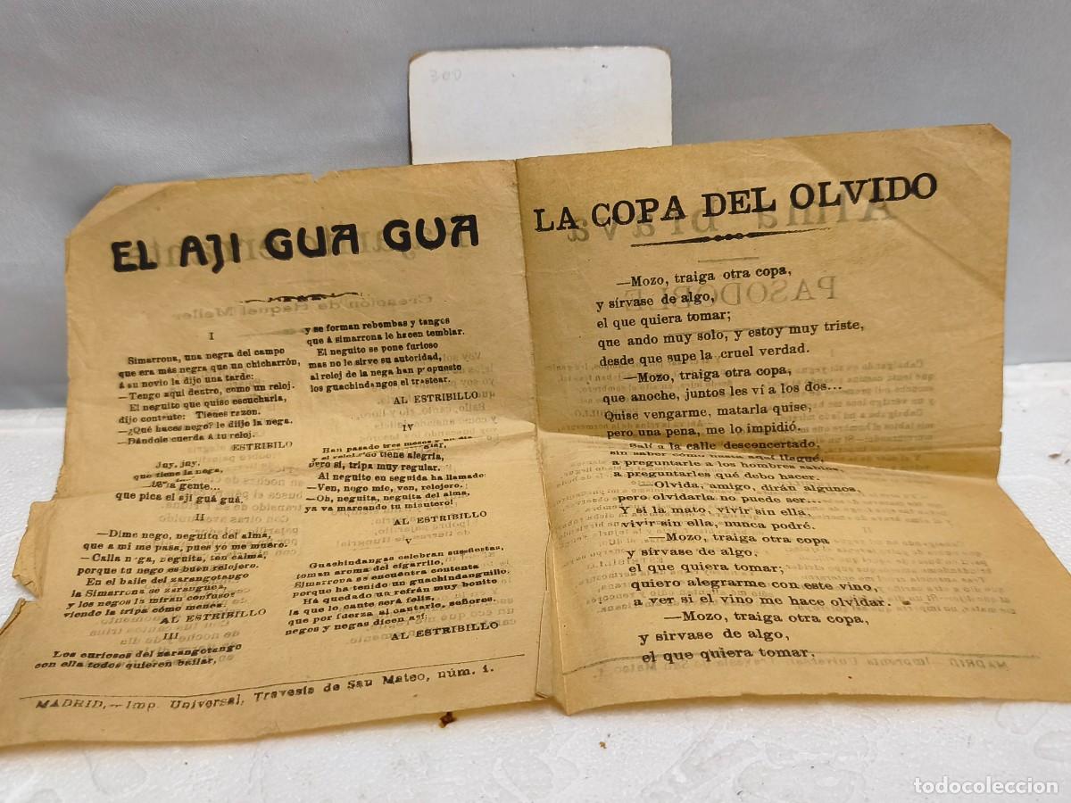 Catalogues de Musique: PAJARITO ERRANTE. EL AJI GUA GUA. LA COPA DEL OLVIDO. ALMA BRAVA PASODOBLE.