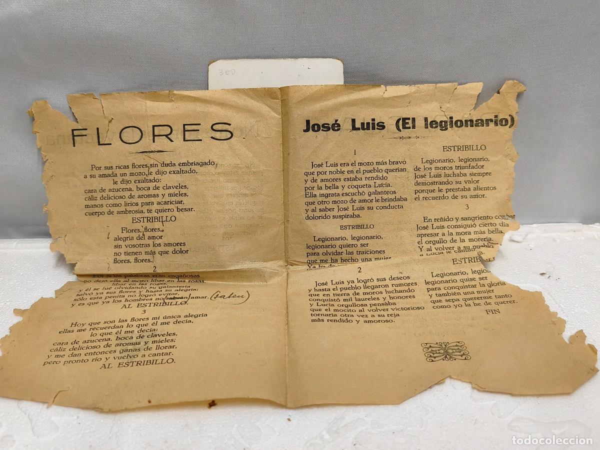 Cat&aacute;logos de M&uacute;sica: NO ME RONDES LA VENTANA. FLORES. JOS&Eacute; LUIS EL LEGIONARIO. PARAGUAY
