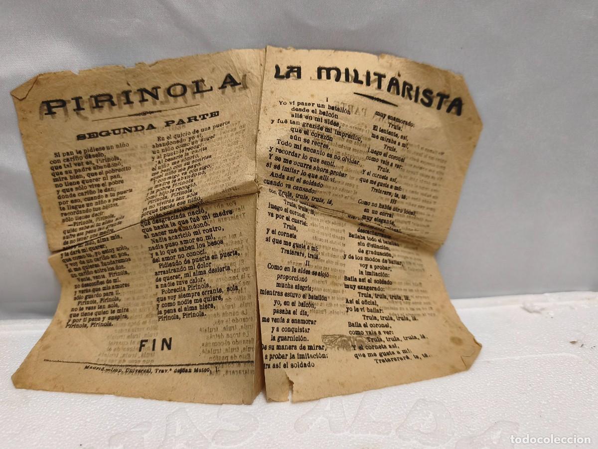 Catalogues de Musique: LA MILITARISTA. PIRINOLA. PRIMERA Y SEGUNDA PARTE.