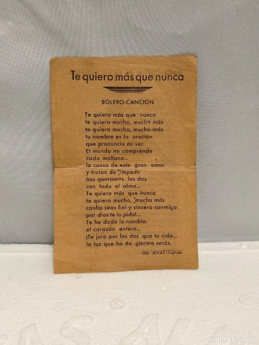 Catalogues de Musique: TE QUIERO M&Aacute;S QUE NUNCA. BOLERO-CANCI&Oacute;N. MARIA CRISTINA ME QUIERE GOBERNAR. GUARACHA