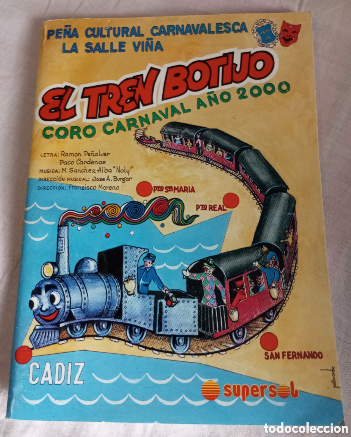 Cat&aacute;logos de m&uacute;sica: Carnaval de C&aacute;diz libreto coro el tren botijo a&ntilde;o 2000