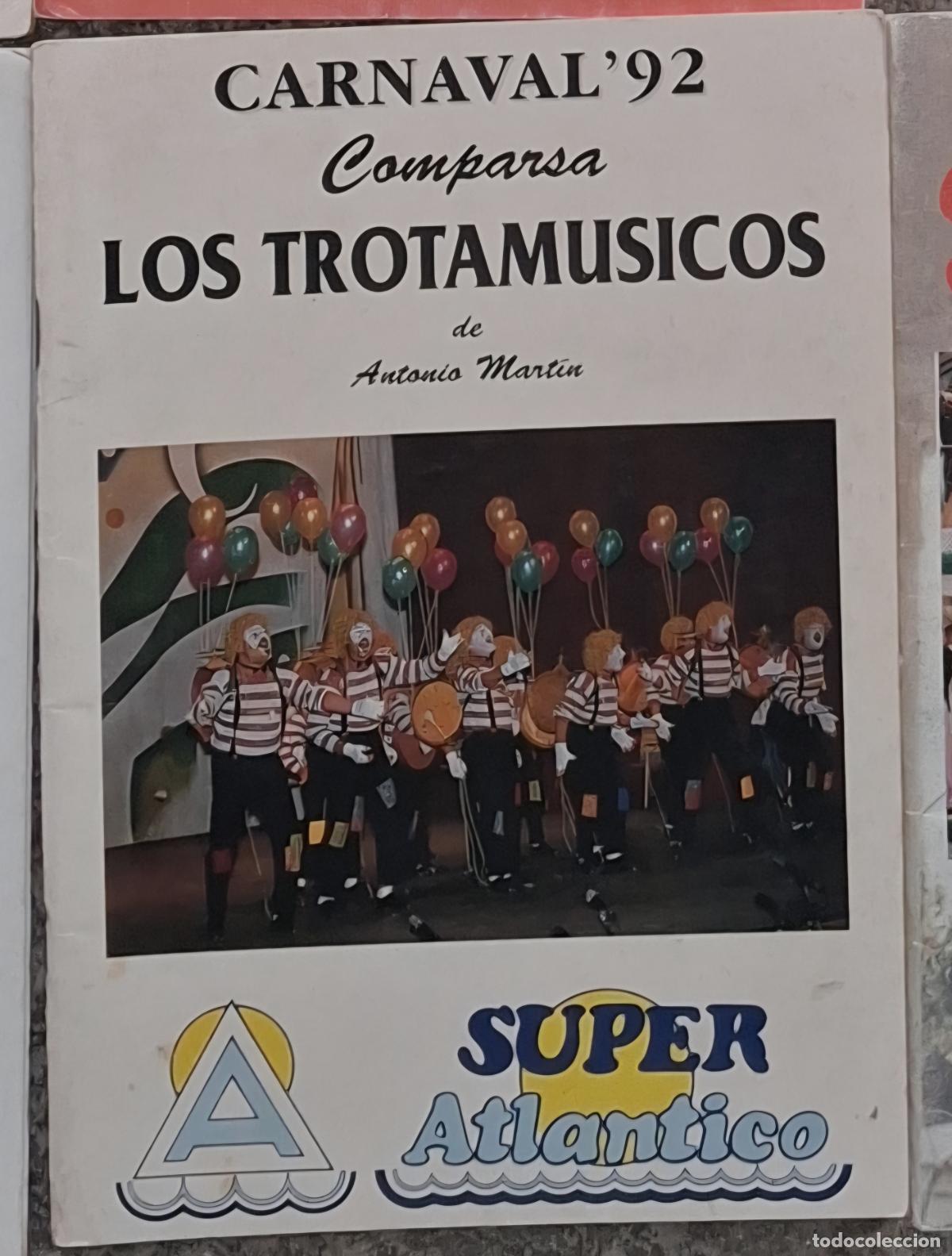 Cat&aacute;logos de m&uacute;sica: LIBRETO CARNAVAL CADIZ - COMPARSA LOS TROTAMUSICOS