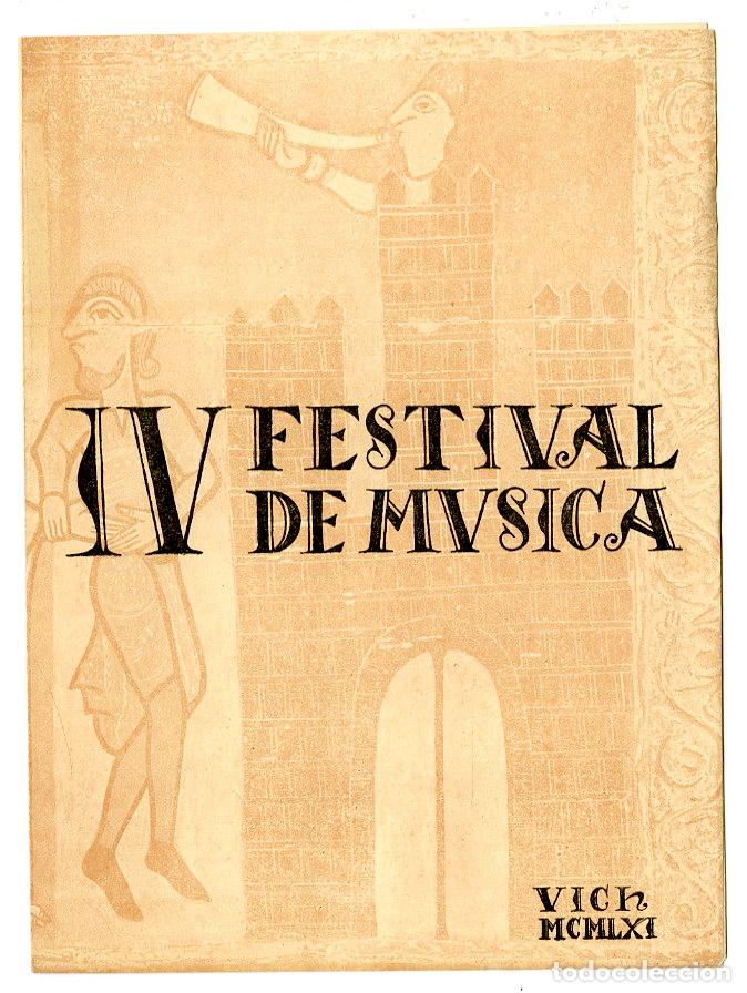 Cat&aacute;logos de m&uacute;sica: Programa de M&uacute;sica / J Haydn, Rafael Subirachs 1961 - IV Festival de M&uacute;sica