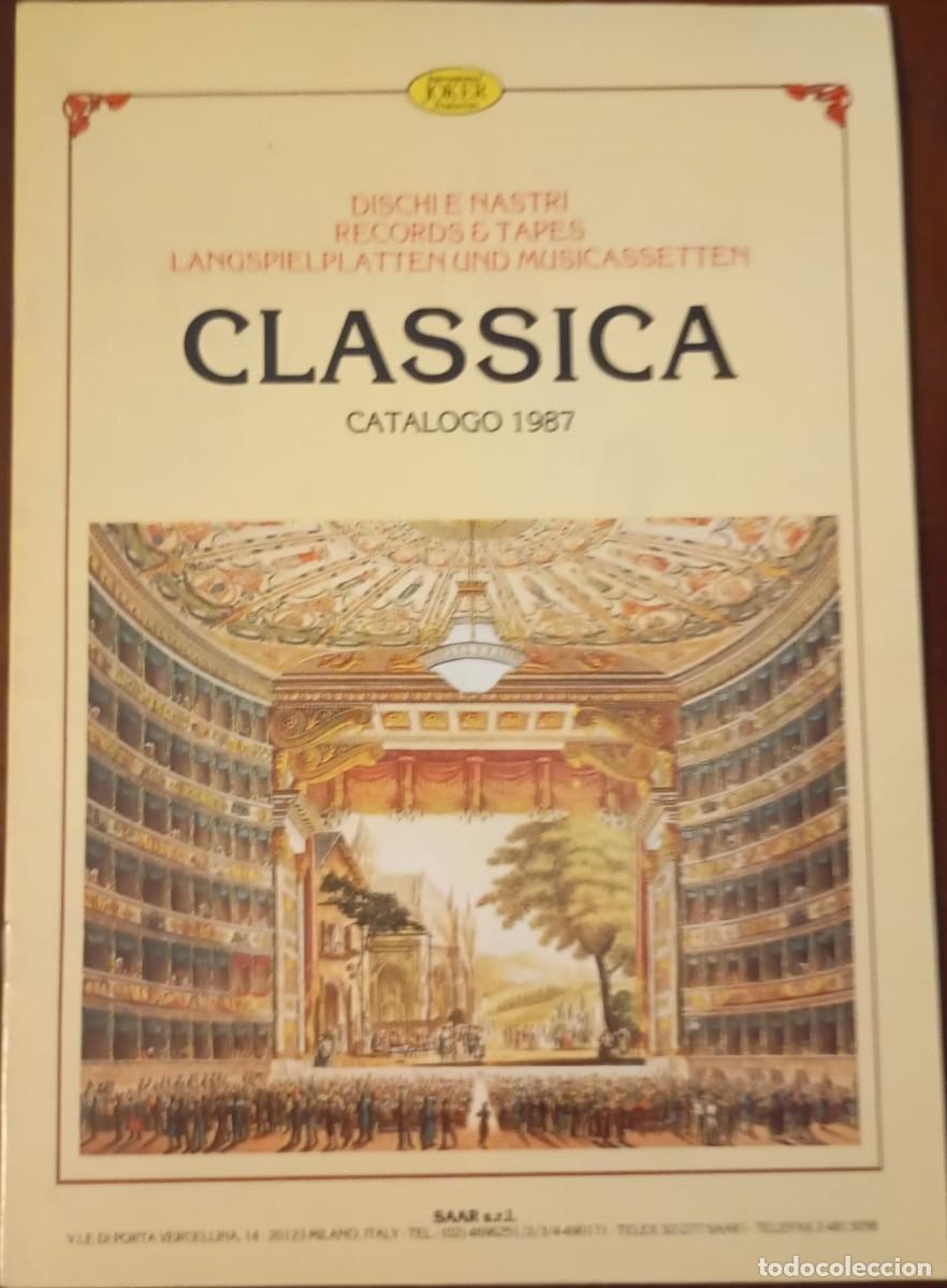 Cat&aacute;logos de m&uacute;sica: CAT&Aacute;LOGO: CLASSICA 1987 - Foto 1