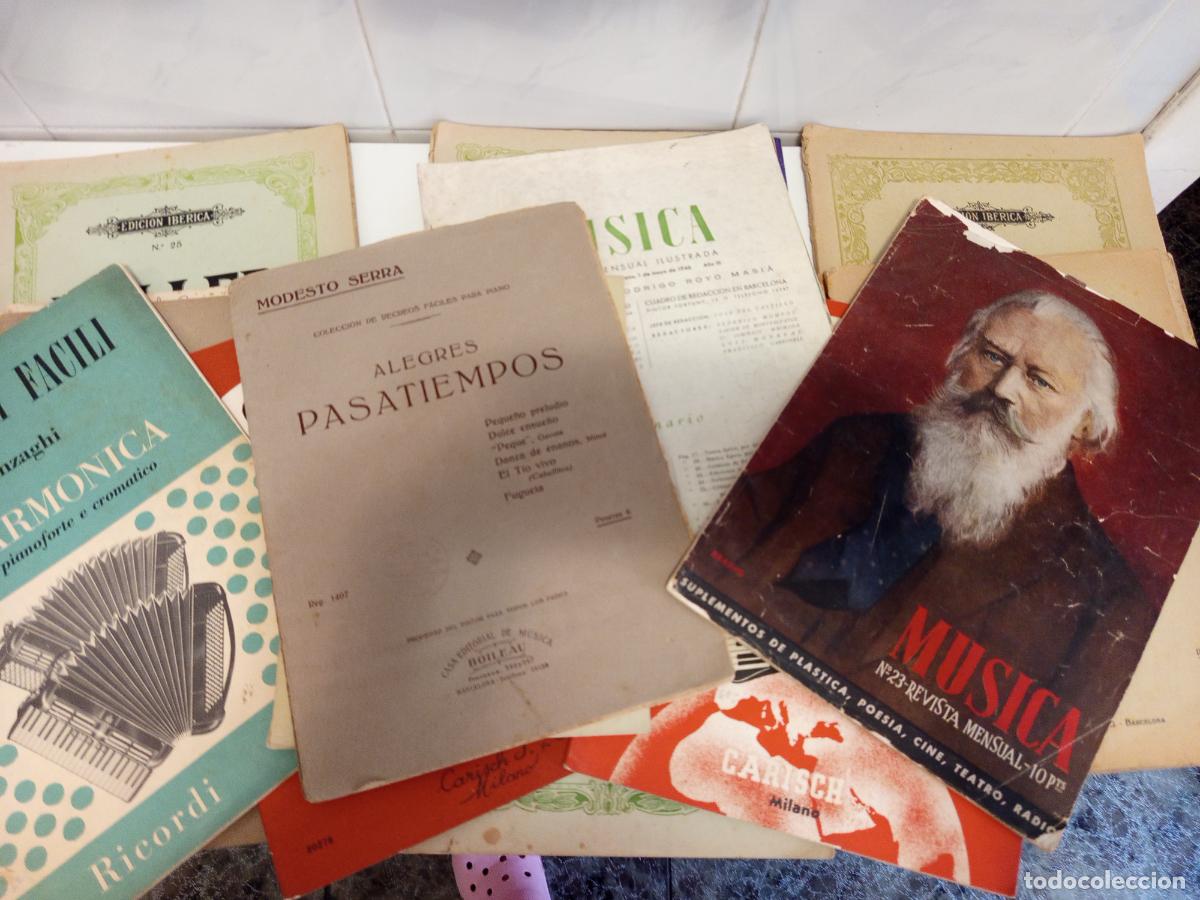 Cat&aacute;logos de m&uacute;sica: LOTE DE LIBROS DE CURSOS Y PARTITURAS VARIAS ANTIGUAS