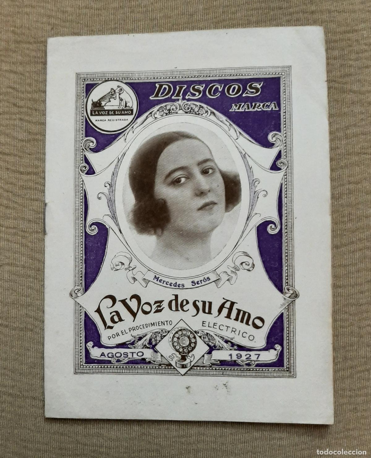 Cat&aacute;logos de m&uacute;sica: CATALOGO DE DISCOS PIZARRA LA VOZ DE SU AMO AGOSTO 1927