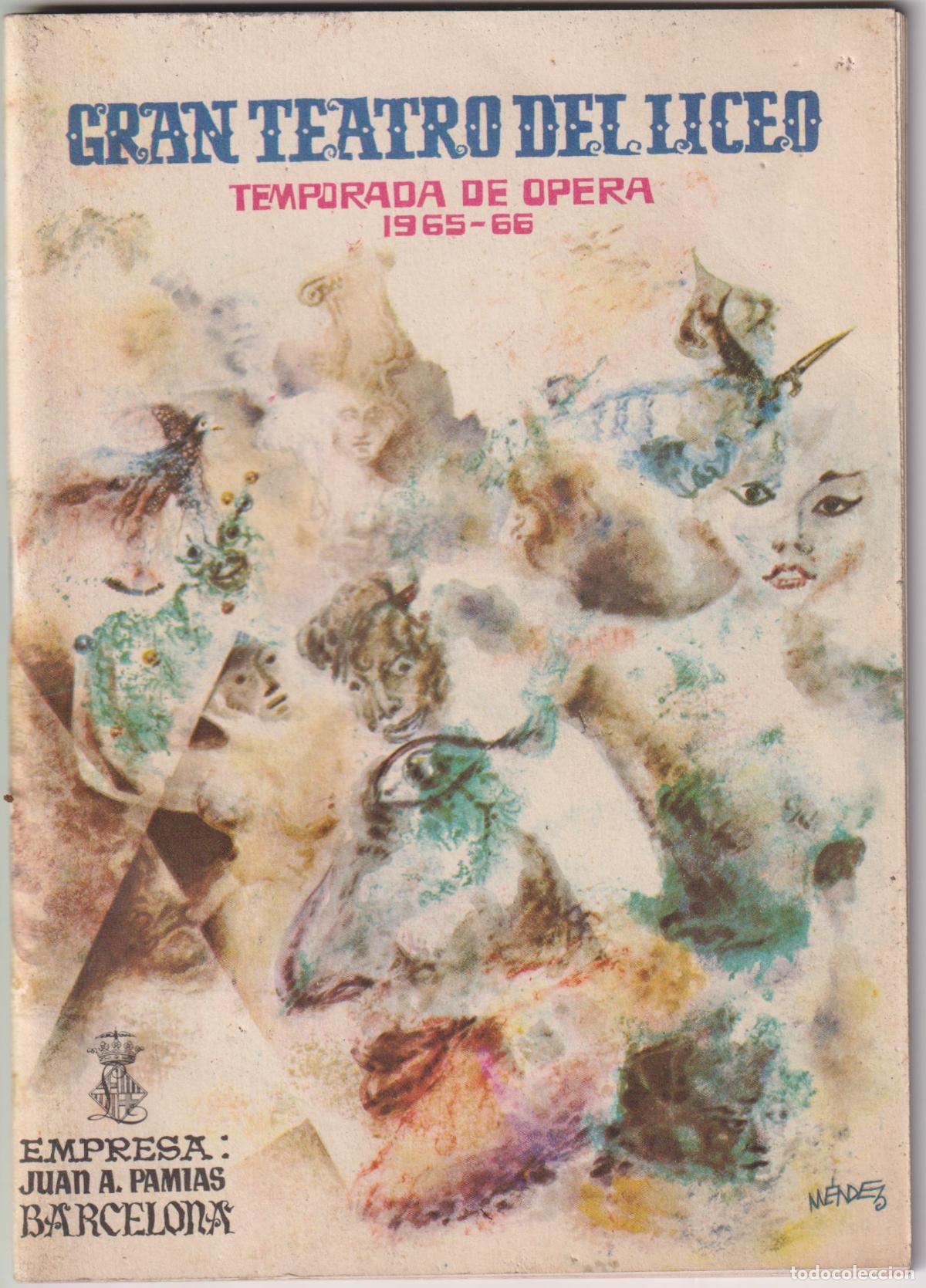 Cat&aacute;logos de m&uacute;sica: REPRESENTACI&Oacute;N DE TOSCA EN TRES ACTOS &ndash; GRAN TEATRO DEL LICEO ENERO 1966