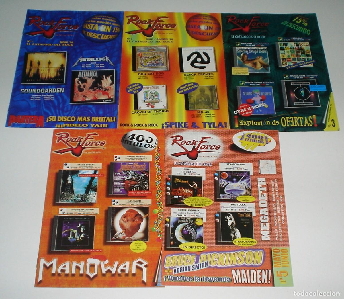 Cat&aacute;logos de m&uacute;sica: REVISTA ROCK FORCE, EL CATALOGO DEL ROCK (A&Ntilde;OS 90)