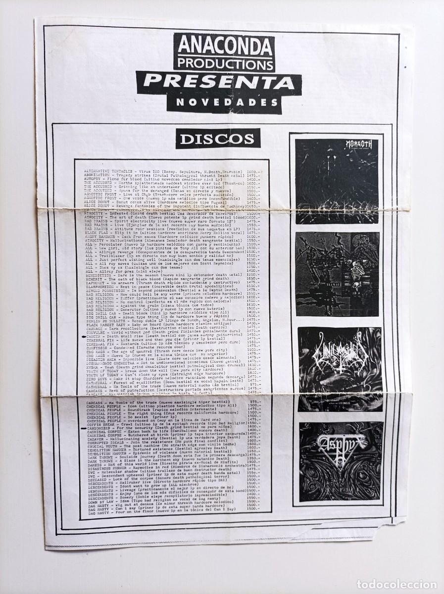 Cat&aacute;logos de m&uacute;sica: ANTIGUA TIENDA DE DISCOS DE BARCELONA ANACONDA - CATALOGO HEAVY METAL