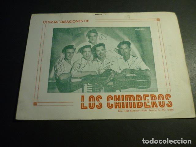 Cat&aacute;logos de m&uacute;sica: LOS CHIMBEROS CANCIONERO